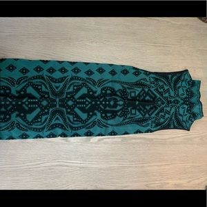 FREE PEOPLE MOCK NECK BODYCON JACQUARD MINI DRESS